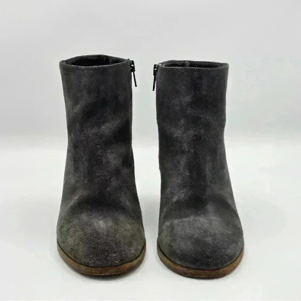 J, Crew Aggie suede grey ankle boots, size 9